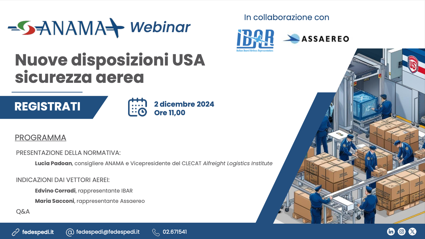 Nuove disposizioni USA sicurezza aerea
